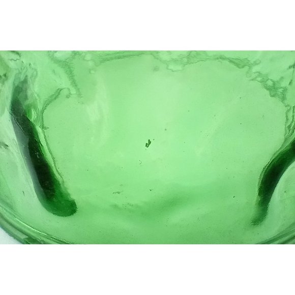 Brody Co Flower Vase Emerald Green Crinkle Glass Vintage 8 Inch Cleveland USA - Picture 7 of 12